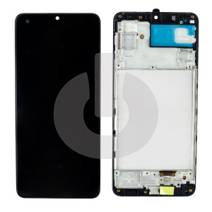 Дисплей с тачскрином для Samsung M32 (M325F) в рамке черный OLED FULL SIZE