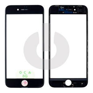 Стекло для переклейки iPhone 8/ SE 2020/ SE 2022 с OCA пленкой в рамке черное фото