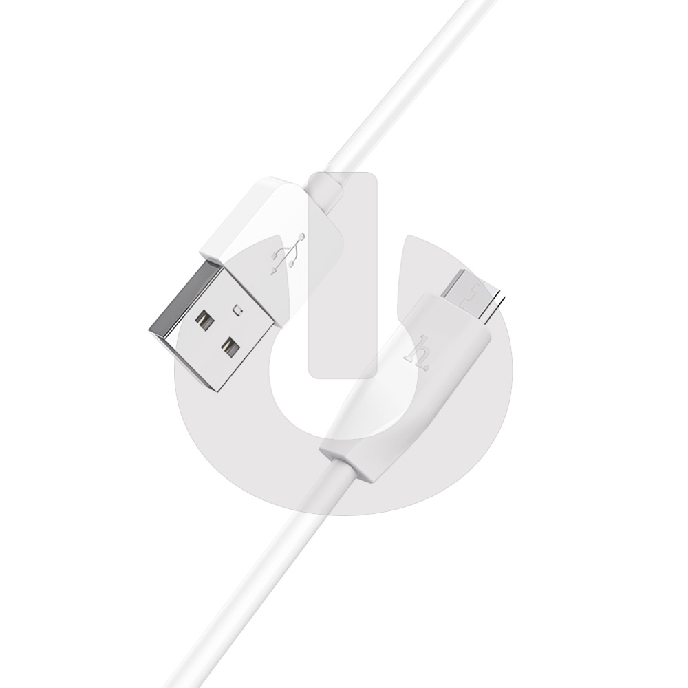 Кабель USB AM - Micro USB HOCO X1 (1м х 2.4A) белый АКЦИЯ фото