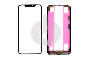 Стекло для переклейки iPhone 11 Pro Max с OCA пленкой в рамке черное АКЦИЯ фото