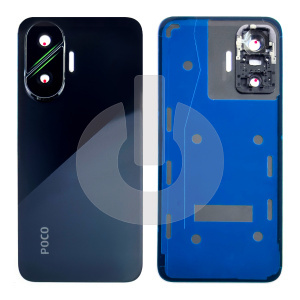 Крышка задняя для Xiaomi Poco F7 (25053PC47G) со стеклом камеры черная фото