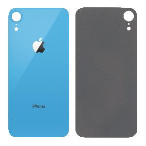 Крышка задняя для iPhone XR (с большим вырезом) голубая Premium