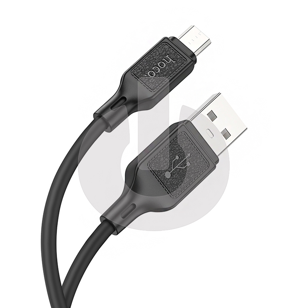 Кабель USB AM - Micro USB HOCO X90 Silicone (1м х 2.4A) черный фото