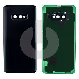 Крышка задняя для Samsung S10e (G970F) со стеклом камеры черная фото
