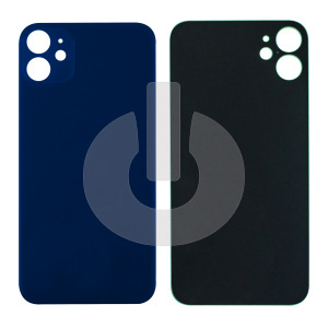 Крышка задняя для iPhone 12 Mini (с большим вырезом) синяя Premium фото