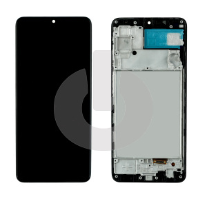 Дисплей с тачскрином для Samsung A22 4G (A225F) в рамке черный In-Cell фото