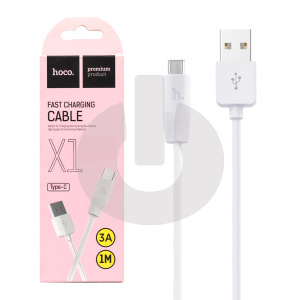 Кабель USB AM - Type-C HOCO X1 (1м х 3A) белый фото