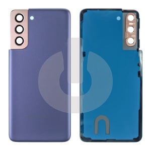 Крышка задняя для Samsung S21 (G991B) со стеклом камеры фиолетовая фото