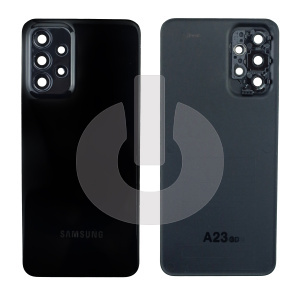Крышка задняя для Samsung A23 (A235F) со стеклом камеры черная фото