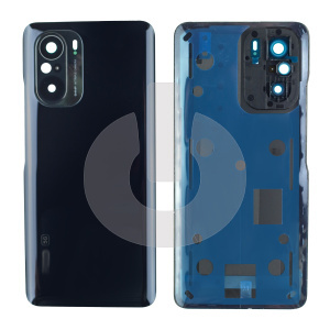 Крышка задняя для Xiaomi Poco F3 (M2012K11AG) со стеклом камеры черная фото