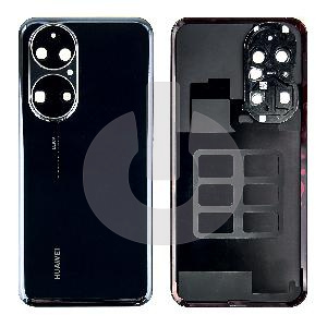 Крышка задняя для Huawei P50 (ABR-LX9) со стеклом камеры черная фото