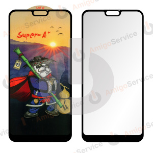 Стекло защитное для Honor 8X (JSN-L21/ JSN-L22/ JSN-L23)/ 9X Lite (JSN-L21/ JSN-L22/ JSN-L23) (Super A+) черное