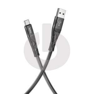 Кабель USB AM - Type-C HOCO U105 с защитой от излома (1.2м) черный АКЦИЯ фото