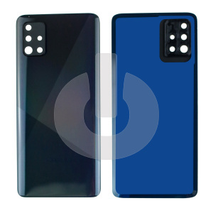 Крышка задняя для Samsung A51 (A515F) со стеклом камеры черная фото