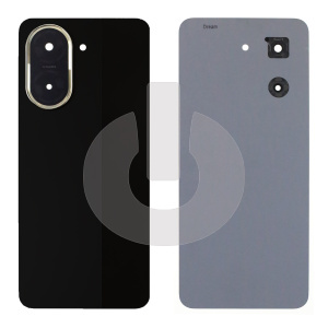 Крышка задняя для Xiaomi Poco C71 (25028PC03G) со стеклом камеры черная фото