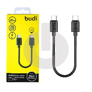 Кабель Type-C - Type-C Budi T025B (25cм х 2.4A) черный фото