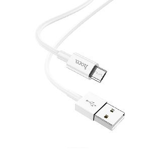 Кабель USB AM - Micro USB HOCO X64 (1м х 2.4A) белый АКЦИЯ