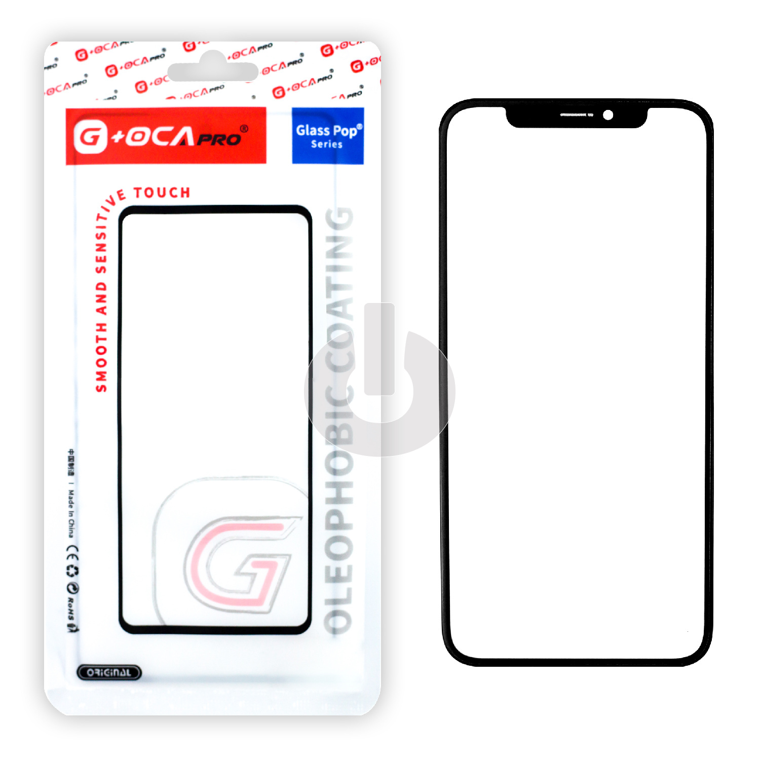 Стекло для переклейки iPhone 12 Pro Max (G+OCA PRO) черное Стекло для переклейки iPhone 12 Pro Max (G+OCA PRO) черное