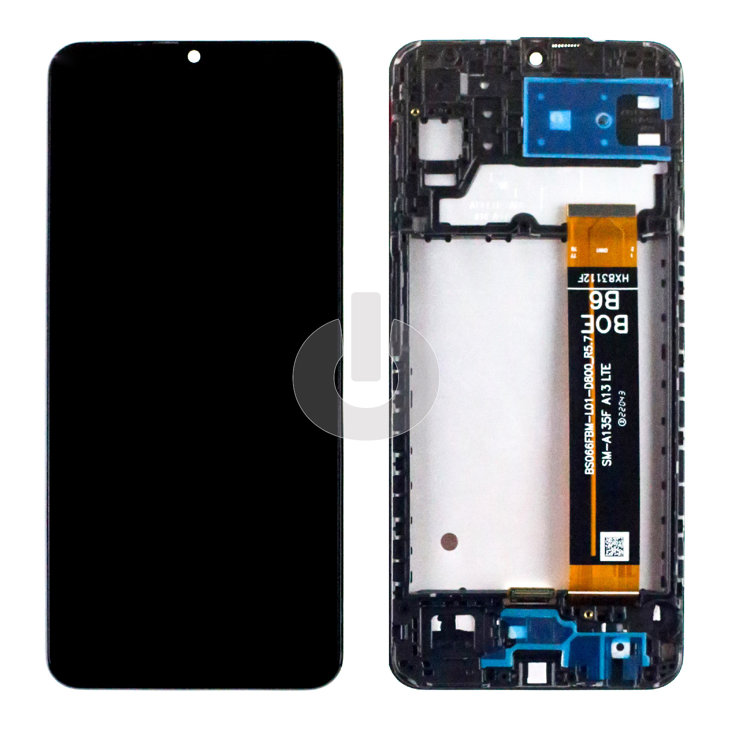 Дисплей с тачскрином для Samsung A13 (A135F/ A137F) в рамке черный ORG