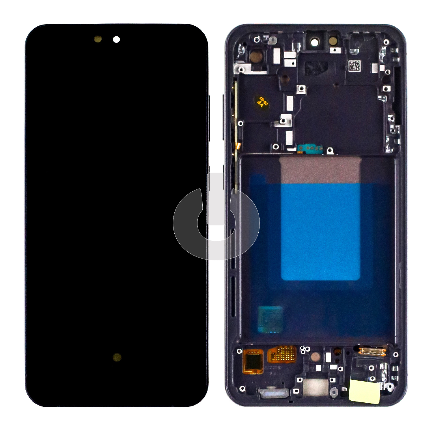 Дисплей с тачскрином для Samsung S24 FE (S721B) в рамке черный OLED FULL SIZE