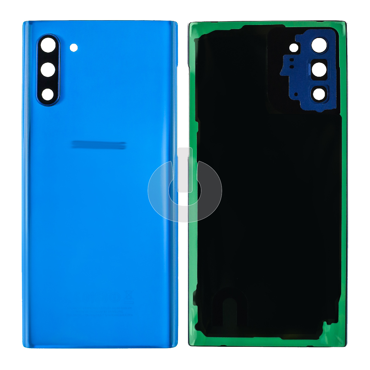 Крышка задняя для Samsung Note 10 4G (N970F) со стеклом камеры синяя АКЦИЯ Крышка задняя для Samsung Note 10 4G (N970F) со стеклом камеры синяя АКЦИЯ
