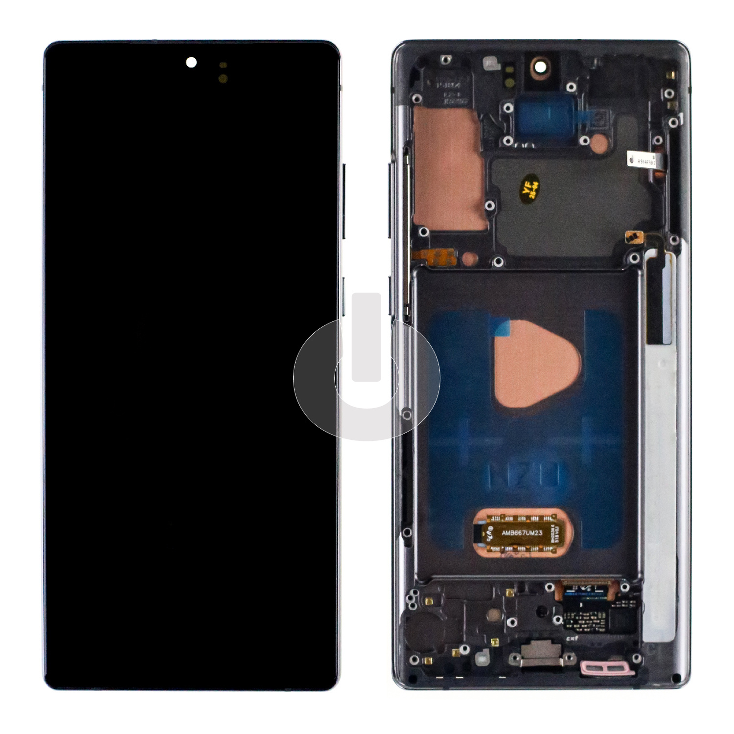 Дисплей с тачскрином для Samsung Note 20 (N980F) в рамке черный ORG Дисплей с тачскрином для Samsung Note 20 (N980F) в рамке черный ORG