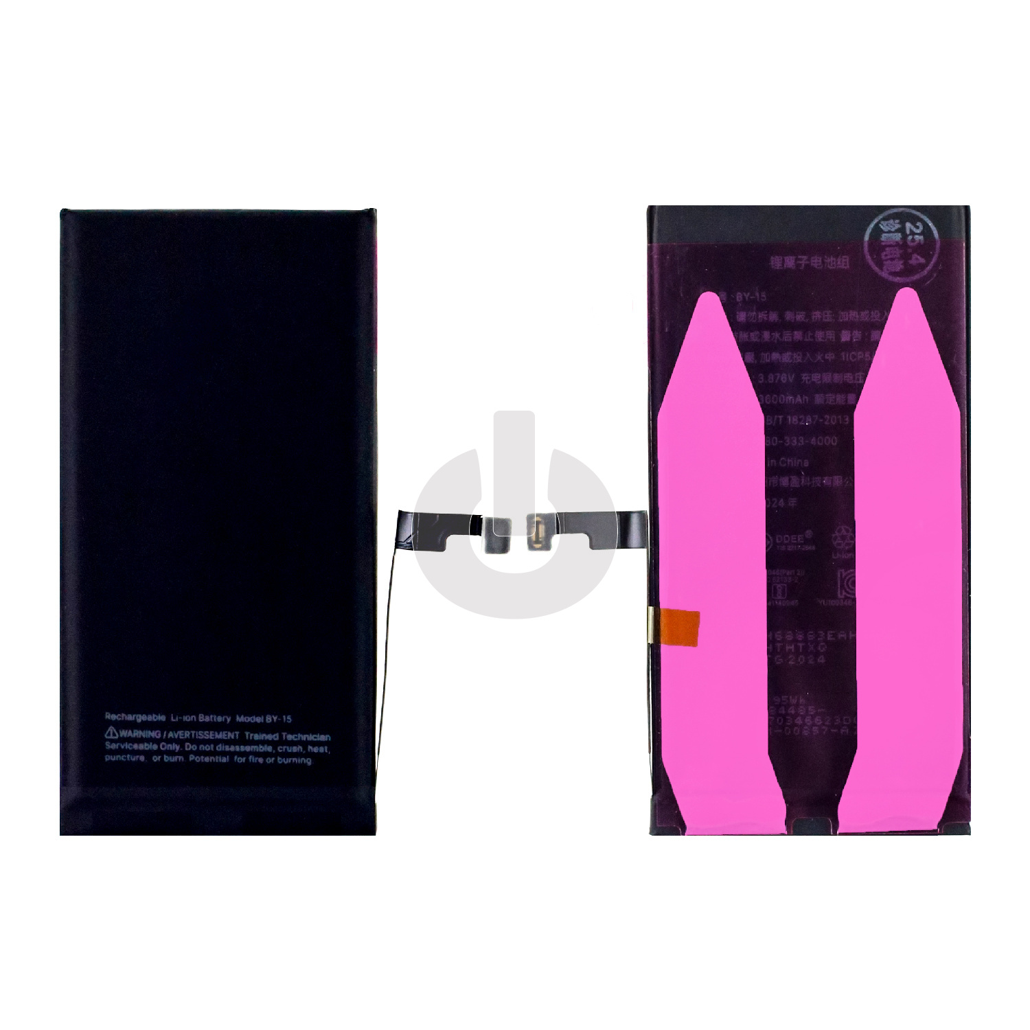 Аккумулятор без ошибки/ без пайки/ с отображением износа для iPhone 15 стандартной емкости (от iOS 18)