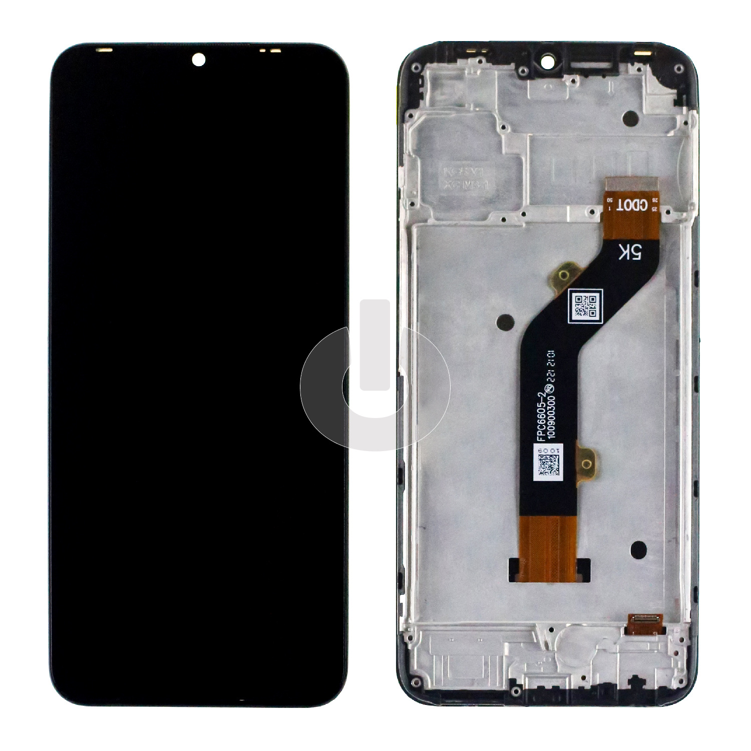 Дисплей с тачскрином для Tecno Spark 8C (KG5n) в рамке черный ORG