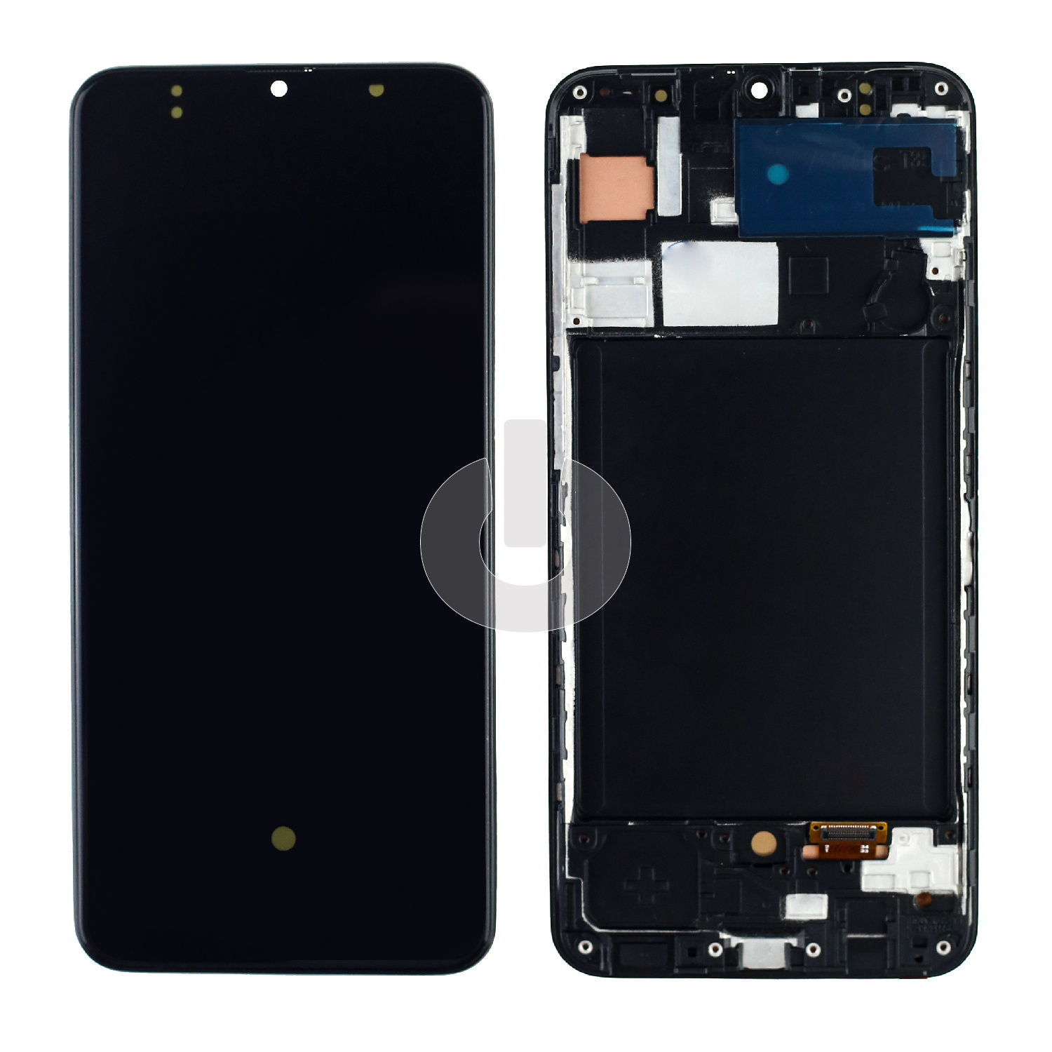 Дисплей с тачскрином для Samsung A30s (A307F) в рамке черный OLED Дисплей с тачскрином для Samsung A30s (A307F) в рамке черный OLED