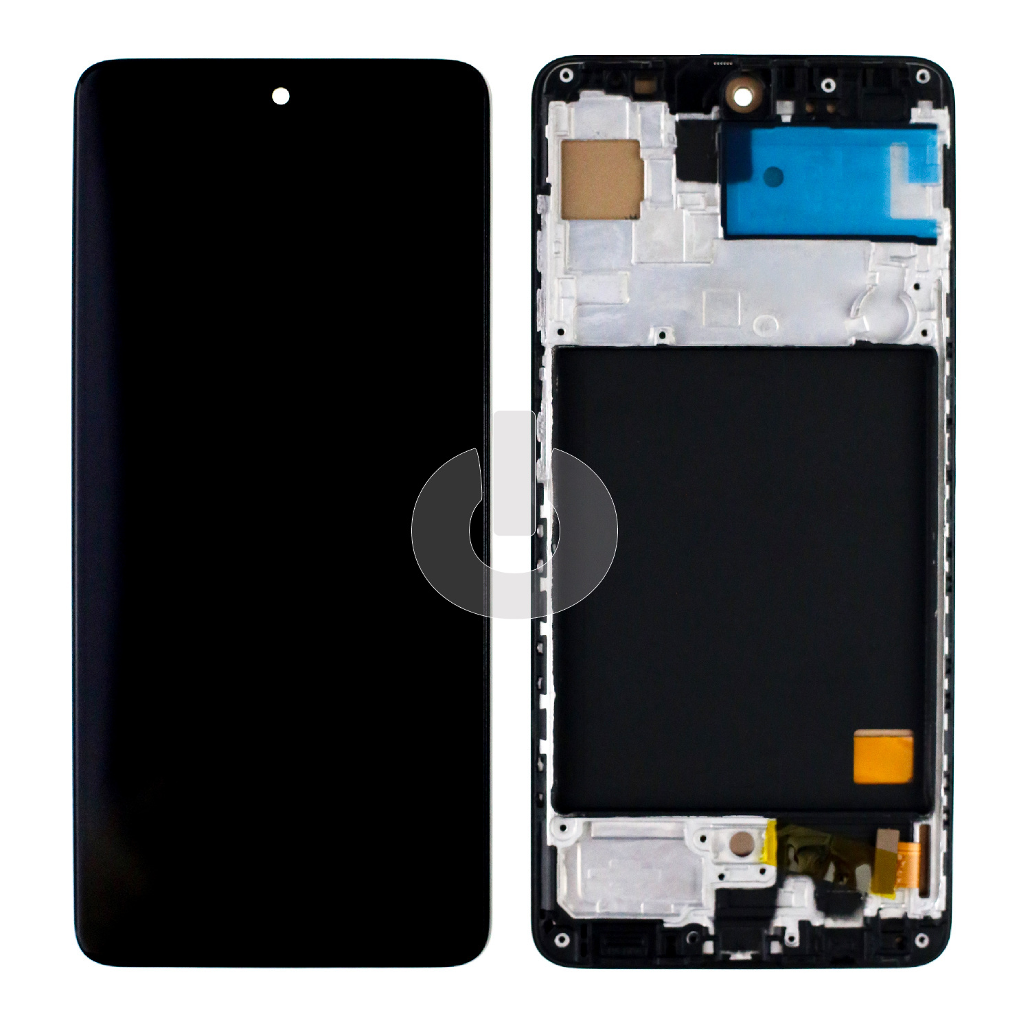 Дисплей с тачскрином для Samsung A51 (A515F) в рамке черный In-Cell