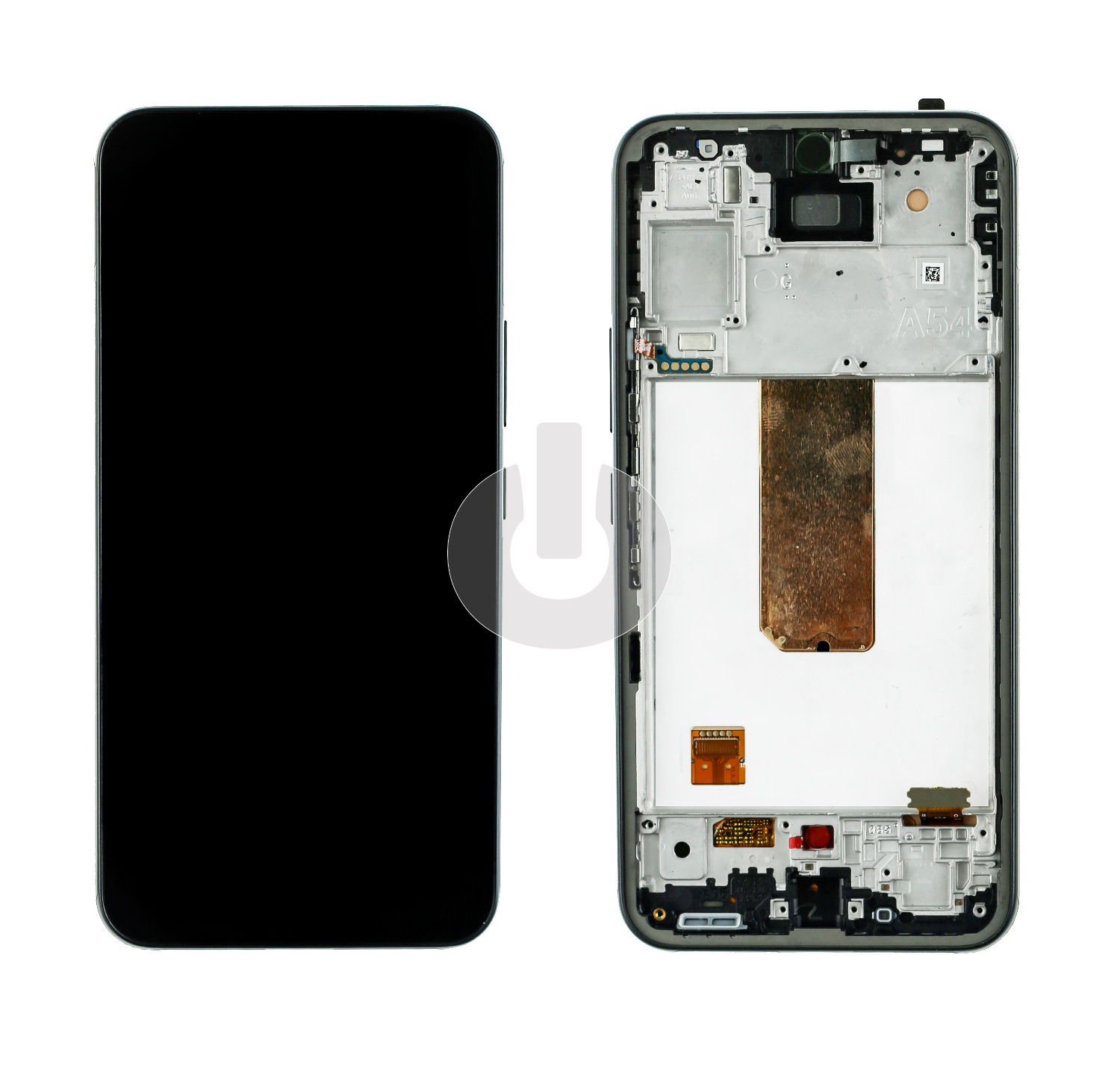 Дисплей с тачскрином для Samsung A54 5G (A546E) в рамке черный OLED FULL SIZE