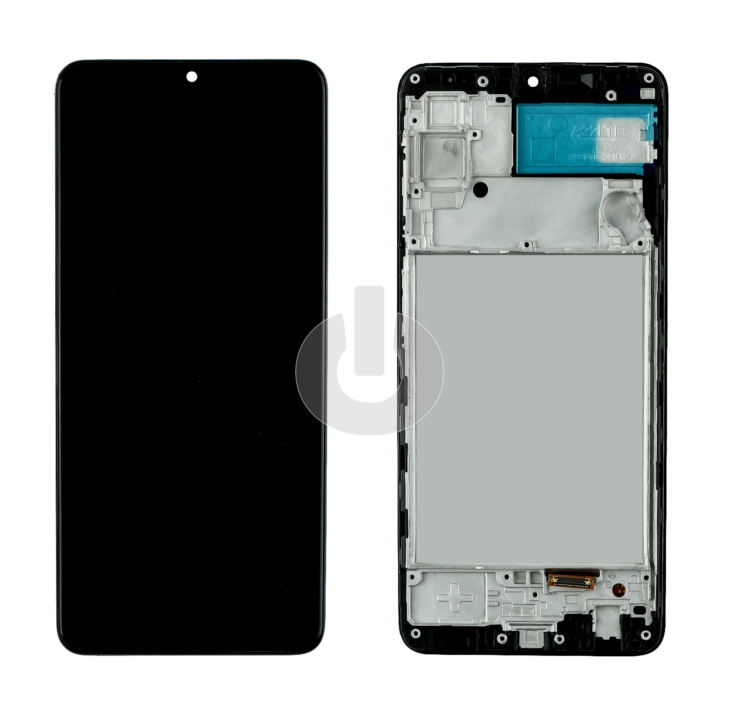 Дисплей с тачскрином для Samsung A22 4G (A225F) в рамке черный In-Cell