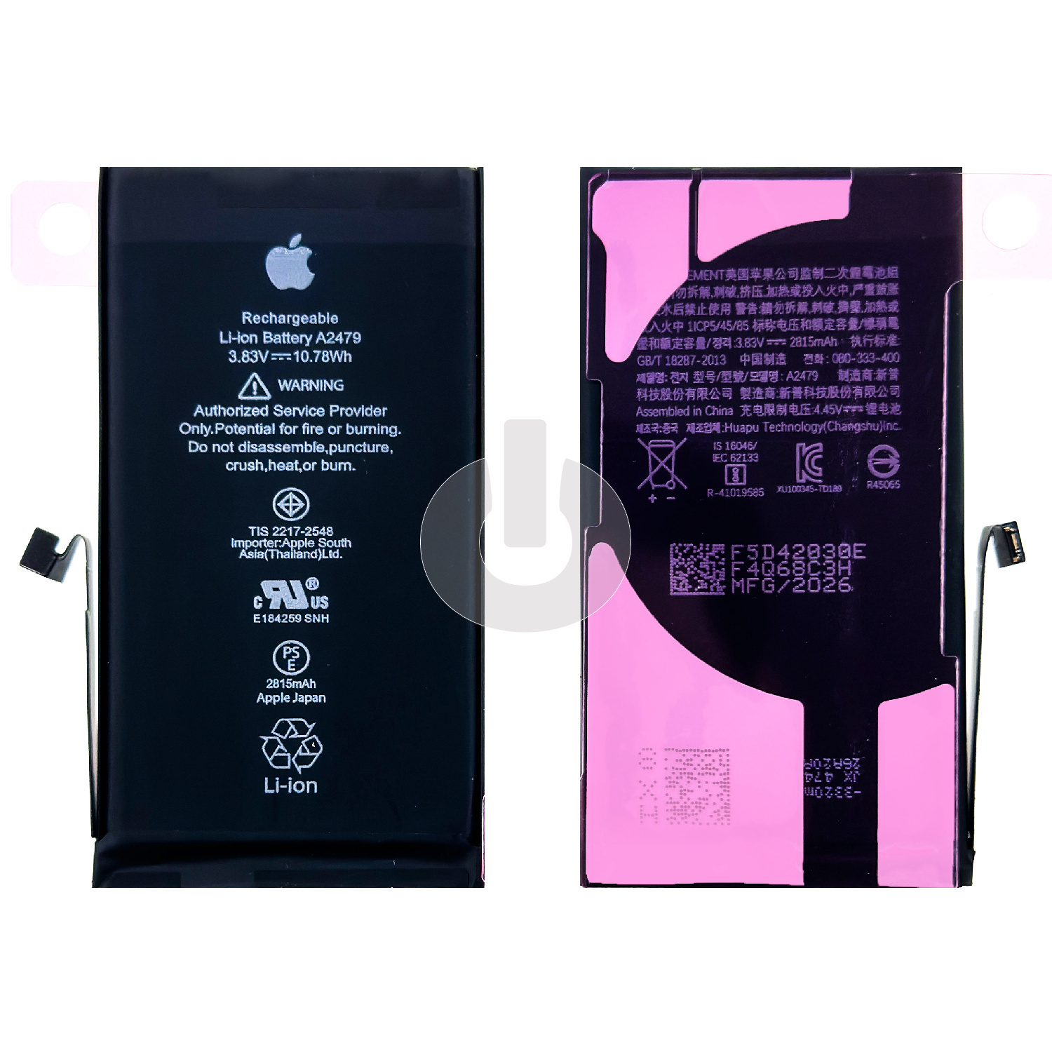 Аккумулятор без ошибки/ без пайки/ с отображением износа для iPhone 12/ 12 Pro стандартной емкости (от iOS 18) FOXCONN