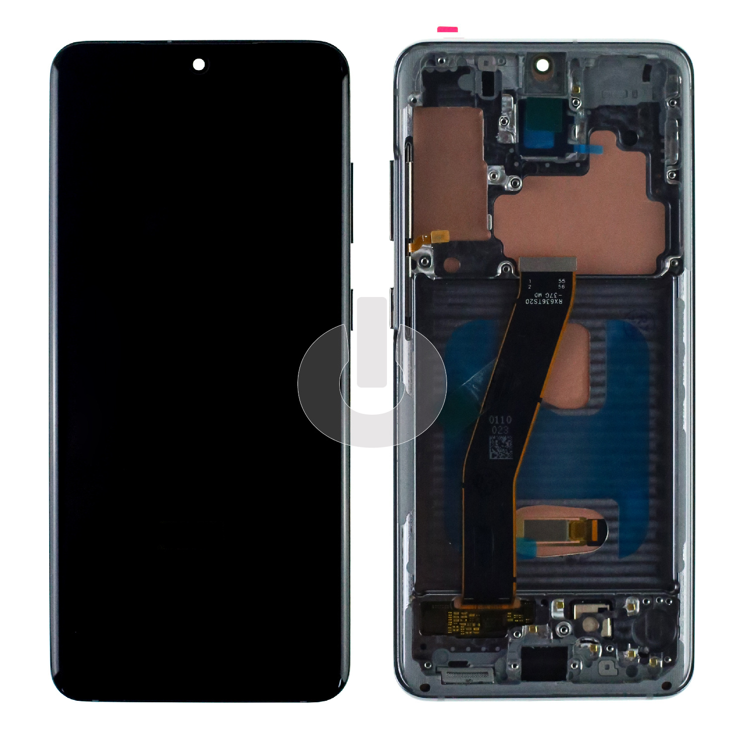 Дисплей с тачскрином для Samsung S20 (G980F) в рамке серый OLED Дисплей с тачскрином для Samsung S20 (G980F) в рамке серый OLED
