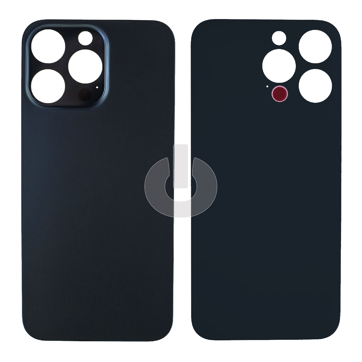 Крышка задняя для iPhone 15 Pro Max (с большим вырезом) темно-синяя Premium АКЦИЯ