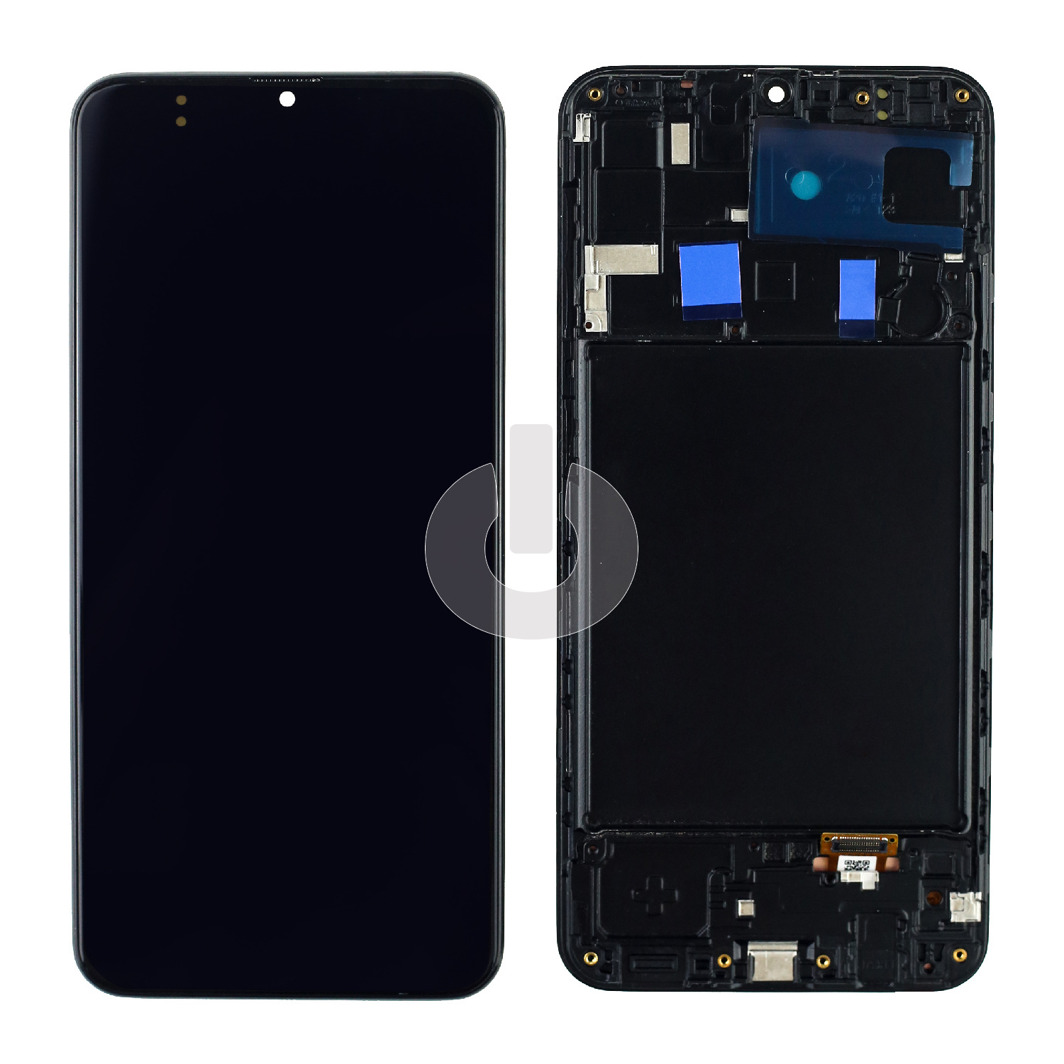 Дисплей с тачскрином для Samsung A20 (A205F) в рамке черный OLED Дисплей с тачскрином для Samsung A20 (A205F) в рамке черный OLED