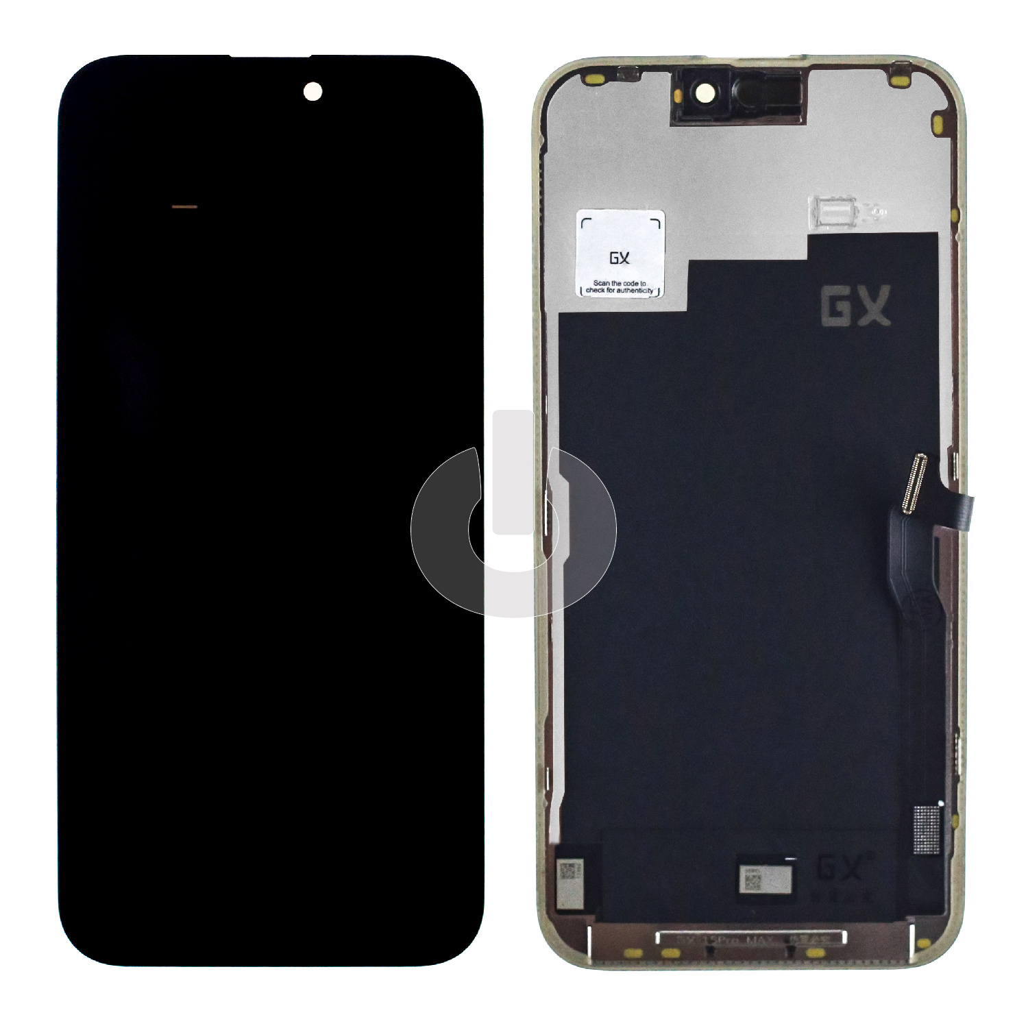 Дисплей с тачскрином для iPhone 15 Pro Max черный OLED (GX ORG)