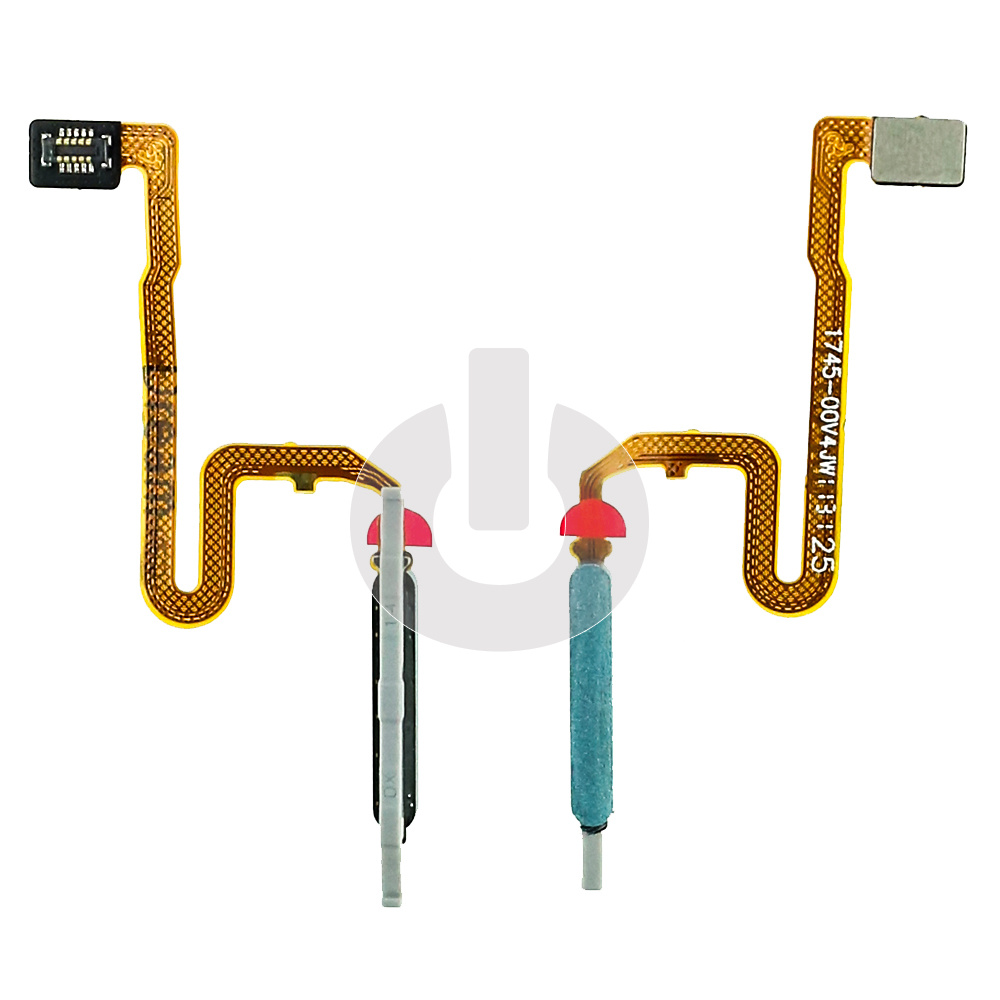 Сканер отпечатка пальца для Xiaomi Redmi Note 10 Pro 4G (M2101K6G) голубой