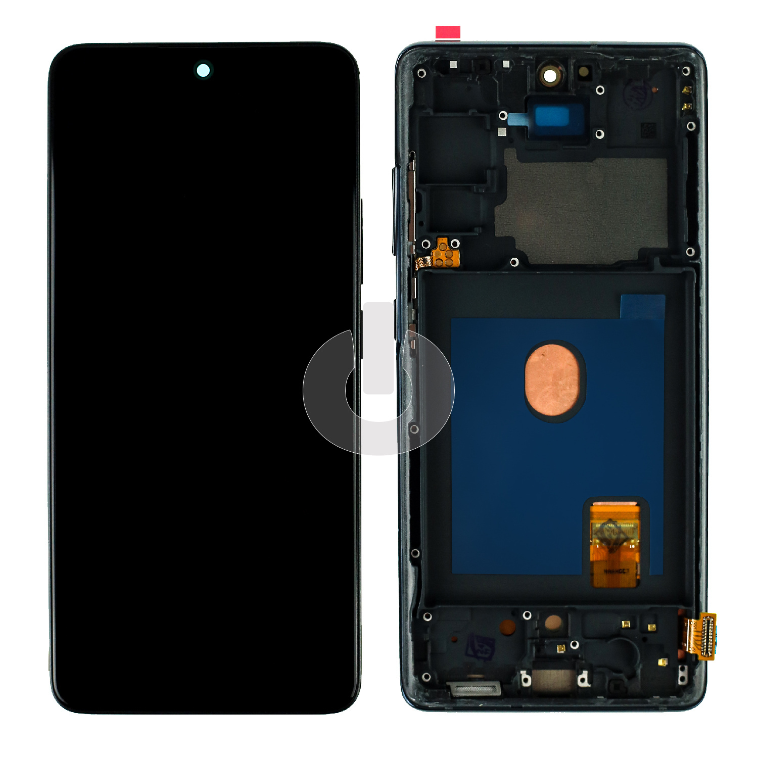 Дисплей с тачскрином для Samsung S20 FE (G780F) в рамке синий ORG