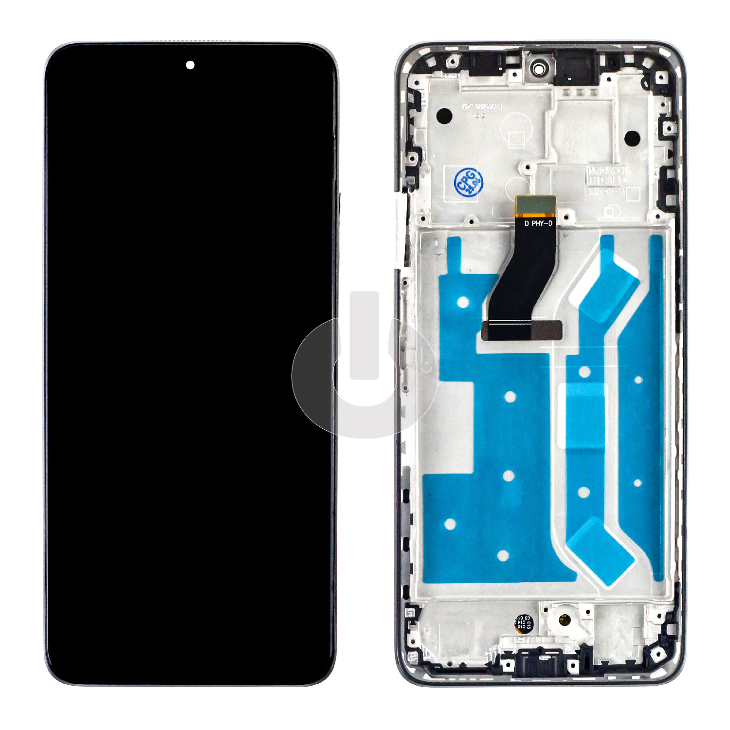 Дисплей с тачскрином для Huawei Nova 12i (CTR-L81) в рамке черный ORG