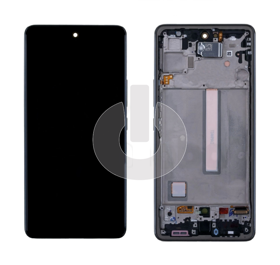 Дисплей с тачскрином для Samsung A53 5G (A536B) в рамке черный OLED FULL SIZE