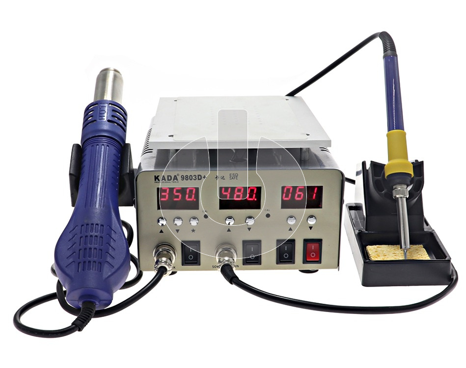 Станция паяльная Kada 9803D+ (3 в 1) фен + паяльник + сепаратор
