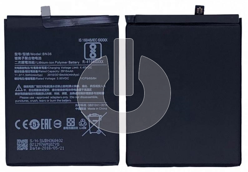 Аккумулятор для Xiaomi Mi 6X (M1804D2SG)/ Mi A2 (M1804D2SI) (BN36) АКЦИЯ