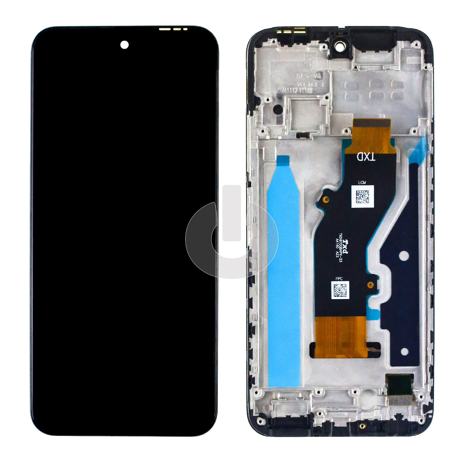 Дисплей с тачскрином для Tecno Spark 30C 4G (KL5n) в рамке черный ORG