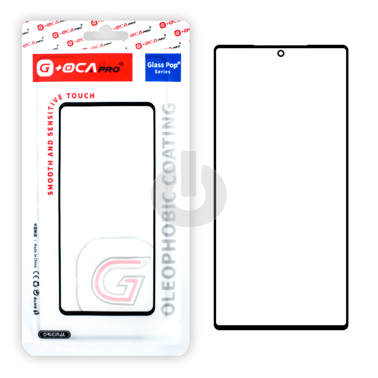 Стекло для переклейки Samsung Note 20 (N980F) (G+OCA PRO) черное