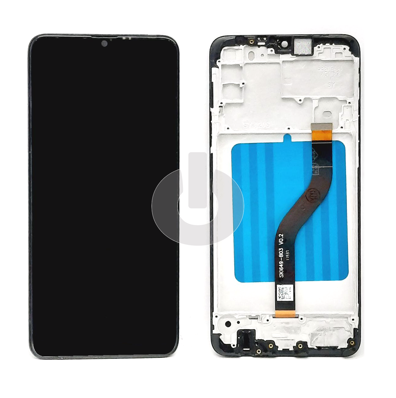 Дисплей с тачскрином для Samsung A20s (A207F) в рамке черный ORG