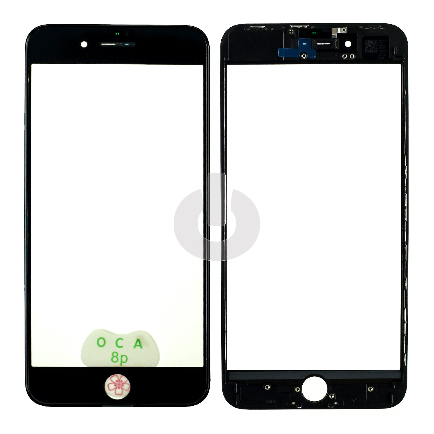 Стекло для переклейки iPhone 8 Plus с OCA пленкой в рамке черное Стекло для переклейки iPhone 8 Plus с OCA пленкой в рамке черное
