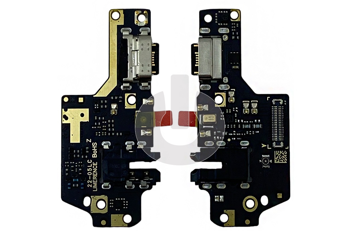 Шлейф/ плата зарядки для Xiaomi Redmi Note 8T (M1908C3XG) системный разъем/ микрофон/ разъем гарнитуры ORG