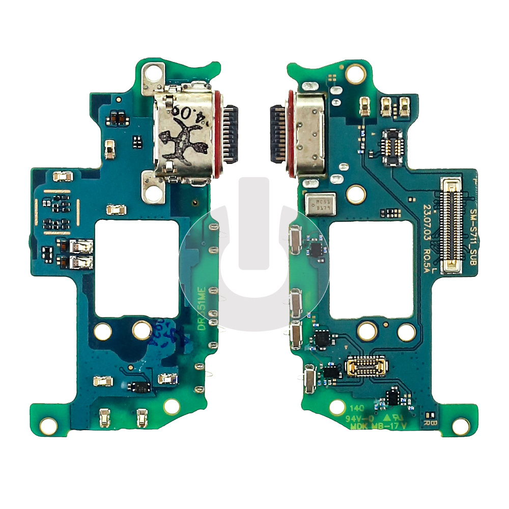 Шлейф/ плата зарядки для Samsung S23 FE (S711B) системный разъем/ микрофон ORG