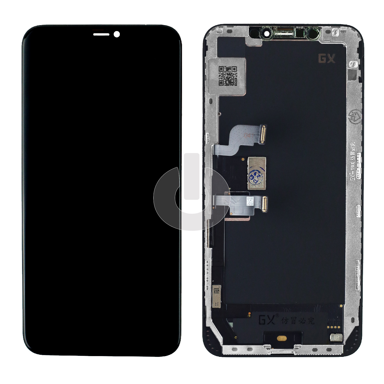 Дисплей с тачскрином для iPhone XS Max черный Hard OLED GX